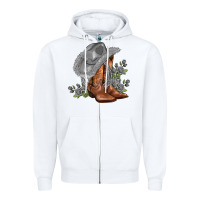 White gray cowgirl and roses Zipper Hoodie - AdoDesignShop