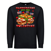 Black hamburger are my valentine Premium Sweatshirt - AdoDesignShop