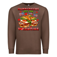 Chestnut hamburger are my valentine Premium Sweatshirt - AdoDesignShop