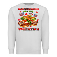 Dove Grey hamburger are my valentine Premium Sweatshirt - AdoDesignShop