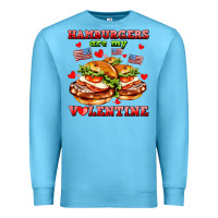Ocean Blue hamburger are my valentine Premium Sweatshirt - AdoDesignShop