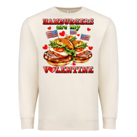 Sandshell hamburger are my valentine Premium Sweatshirt - AdoDesignShop