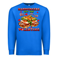 True Royal hamburger are my valentine Premium Sweatshirt - AdoDesignShop