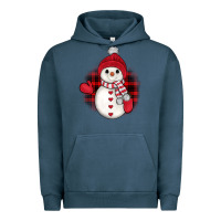 Pigment Midnight Navy snowman christmas Urban Hoodie - JahusDesignShop