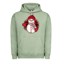 Pigment Oil Green snowman christmas Urban Hoodie - JahusDesignShop