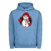 Pigment Pebble Blue snowman christmas Urban Hoodie - JahusDesignShop