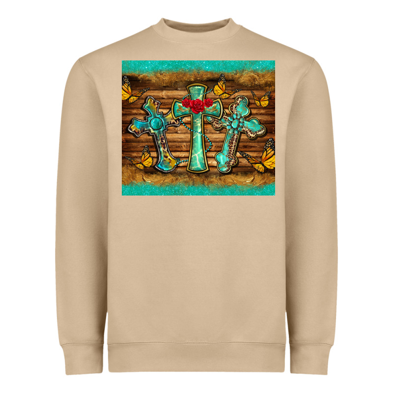Crosses Tumbler Heavyweight Sweatshirt by BarkalooDesign | Teevron