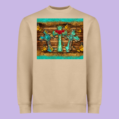 Crosses Tumbler Heavyweight Sweatshirt Designed By Barkaloodesign