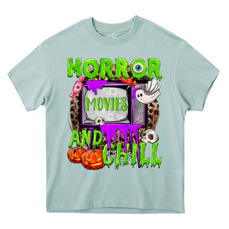 Horror Movies And Chill Heavy Core Tee by NancyCooperArtShop | Teevron