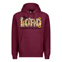 Burgundy the lord is my light and my salvation Premium Hoodie - CowhideDigitalArt