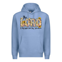 Colony Blue the lord is my light and my salvation Premium Hoodie - CowhideDigitalArt