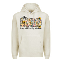 Oatmeal Heather the lord is my light and my salvation Premium Hoodie - CowhideDigitalArt