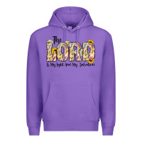 Purple the lord is my light and my salvation Premium Hoodie - CowhideDigitalArt