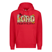 Red the lord is my light and my salvation Premium Hoodie - CowhideDigitalArt