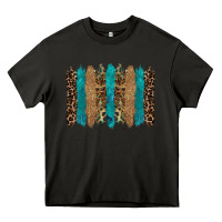 Asphalt glitter turqoise leopard tooled leather background Heavy Core Tee - RanaPortraitStore
