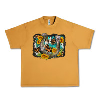 Peanut Butter western leopard cowhide turquoise background horse Urban Heavy Tee - OliviaCreatesArt
