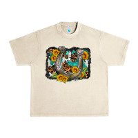 Sandshell western leopard cowhide turquoise background horse Urban Heavy Tee - OliviaCreatesArt