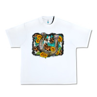 White western leopard cowhide turquoise background horse Urban Heavy Tee - OliviaCreatesArt