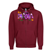 Burgundy halloween mama Zipper Hoodie - AdoDesignShop