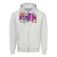 Dove Grey halloween mama Zipper Hoodie - AdoDesignShop