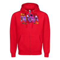 Red halloween mama Zipper Hoodie - AdoDesignShop