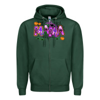 Sports Green halloween mama Zipper Hoodie - AdoDesignShop