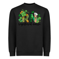 Black st. patricks day registered nurse rn Heavyweight Sweatshirt - BarkalooDesign