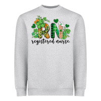 Heather Grey st. patricks day registered nurse rn Heavyweight Sweatshirt - BarkalooDesign
