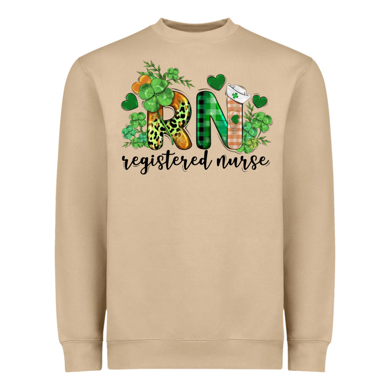 St. Patricks Day Registered Nurse Rn Heavyweight Sweatshirt by BarkalooDesign | Teevron