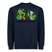 Navy st. patricks day registered nurse rn Heavyweight Sweatshirt - BarkalooDesign