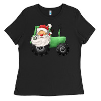 Santa Tractor Ladies Tee | Teevron
