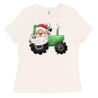 Bone santa tractor Ladies Tee - CowGirlArtShop