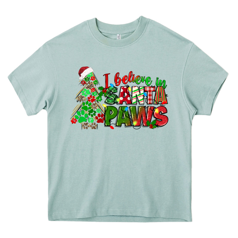 I Believe In Santa Paws Heavy Core Tee by texasbilliewilder | Teevron