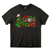 Asphalt i believe in santa paws Heavy Core Tee - texasbilliewilder