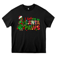 Black i believe in santa paws Heavy Core Tee - texasbilliewilder