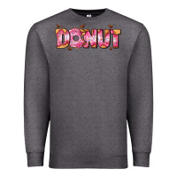Charcoal Heather donut with donut and hearts Premium Sweatshirt - AdoDesignShop