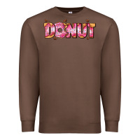 Chestnut donut with donut and hearts Premium Sweatshirt - AdoDesignShop
