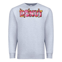 Heather Grey donut with donut and hearts Premium Sweatshirt - AdoDesignShop