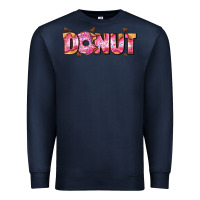Navy donut with donut and hearts Premium Sweatshirt - AdoDesignShop
