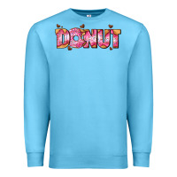 Ocean Blue donut with donut and hearts Premium Sweatshirt - AdoDesignShop