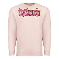 Pale Pink donut with donut and hearts Premium Sweatshirt - AdoDesignShop