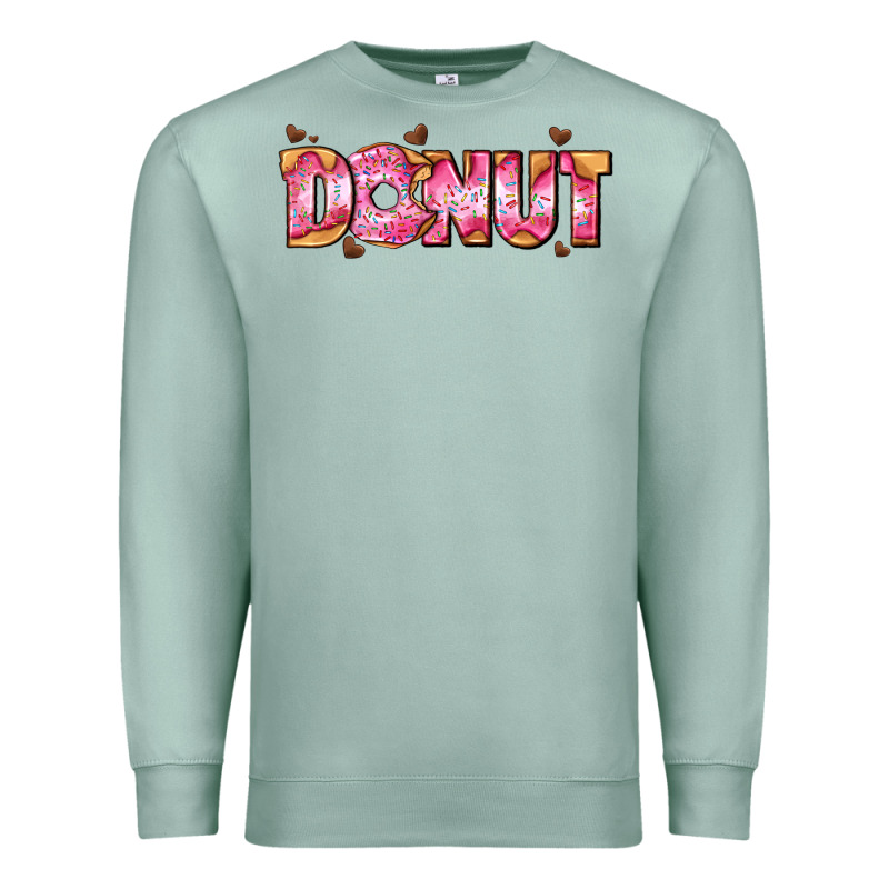 Donut With Donut And Hearts Premium Sweatshirt by AdoDesignShop | Teevron