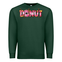 Sports Green donut with donut and hearts Premium Sweatshirt - AdoDesignShop
