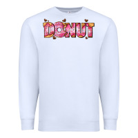 White donut with donut and hearts Premium Sweatshirt - AdoDesignShop