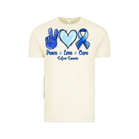 Vintage Arctic Peace Love Cure Colon Cancer Vintage Tee - Jasminsmagicworld