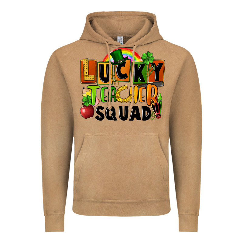 Lucky Teacher Squad St. Patricks Day Vintage Hoodie by FaDigitalArtStudio | Teevron