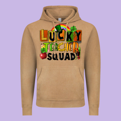 Lucky Teacher Squad St. Patricks Day Vintage Hoodie Designed By Fadigitalartstudio
