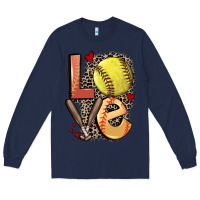 Navy love softball Long Sleeve Tee - FaDigitalArtStudio