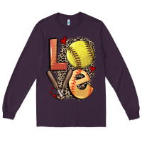 Plum love softball Long Sleeve Tee - FaDigitalArtStudio