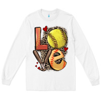 White love softball Long Sleeve Tee - FaDigitalArtStudio